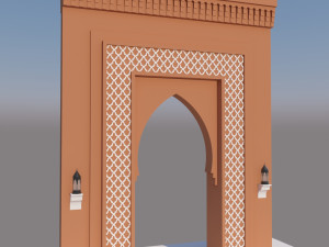 traditional moroccan door marrakech city 3D मॉडल