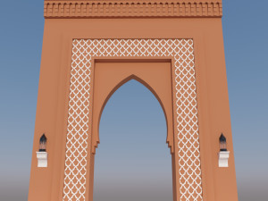 traditional moroccan door marrakech city 3D Модель
