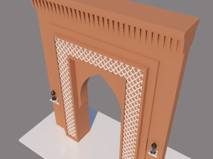 traditional moroccan door marrakech city 3D Модель