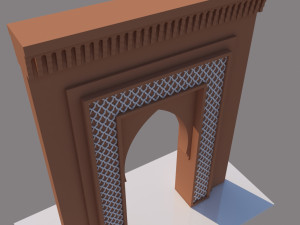 traditional moroccan door marrakech city 3D Модель
