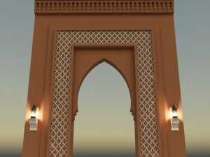 traditional moroccan door marrakech city 3D Модель