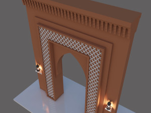 traditional moroccan door marrakech city 3D Модель