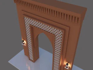 traditional moroccan door marrakech city 3D Model