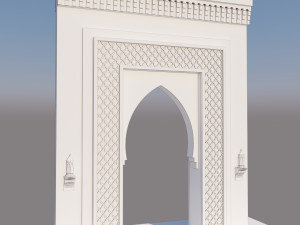 traditional moroccan door marrakech city 3D Модель