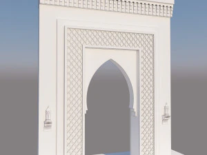 traditional moroccan door marrakech city 3D Model