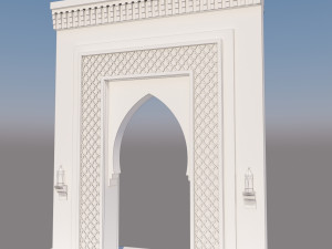 traditional moroccan door marrakech city 3D Модель