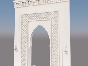 traditional moroccan door marrakech city 3D Model