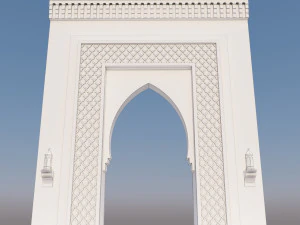 traditional moroccan door marrakech city 3D Model
