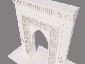 traditional moroccan door marrakech city 3D Model