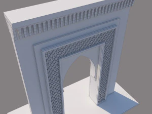 traditional moroccan door marrakech city 3D Model