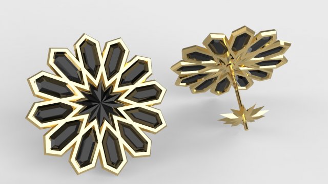 traditional moroccan earring 3d print model 3Dプリントモデル .c4d .max .obj .3ds .fbx .stl .blend 