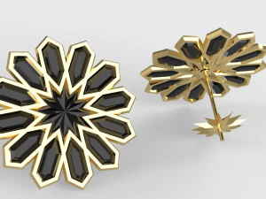 mod&egrave;le d'impression 3D de boucle d'oreille marocaine traditionnelle Modèles 3D en vedette