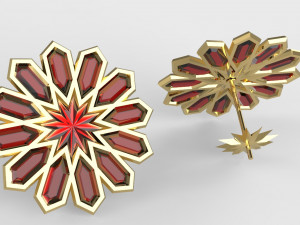 traditional moroccan earring 3d print model 3Dプリントモデル