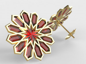 traditional moroccan earring 3d print model 3Dプリントモデル