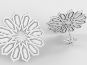 traditional moroccan earring 3d print model 3Dプリントモデル