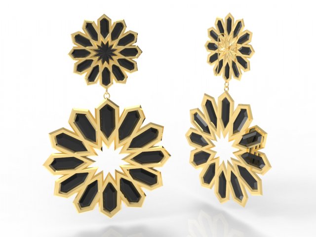 traditional moroccan earring 3d print model Modelo de impresión 3D .c4d .max .obj .3ds .fbx .stl .blend 