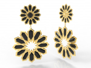 traditional moroccan earring 3d print model 3D-Druckmodell