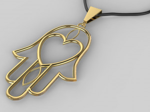 traditional moroccan necklace khmisa 3d print model 3D Print Model