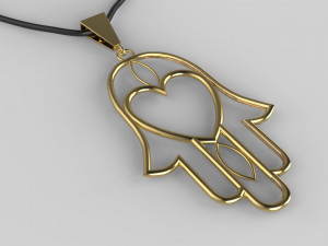 traditional moroccan necklace khmisa 3d print model Modelo de Impressão 3D
