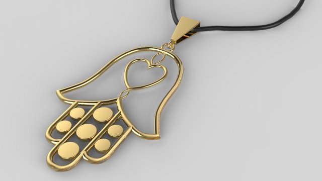 traditional moroccan necklace khmisa 3d print model 3D-Druckmodell .c4d .max .obj .3ds .fbx .stl .blend 