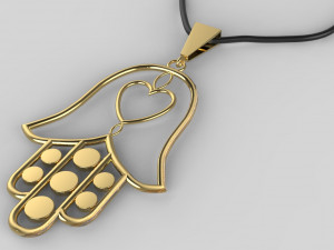 traditional moroccan necklace khmisa 3d print model 3D Print Model