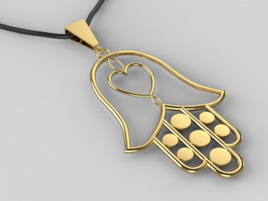 traditional moroccan necklace khmisa 3d print model 3D-Druckmodell