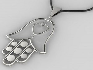 traditional moroccan necklace khmisa 3d print model 3D-Druckmodell