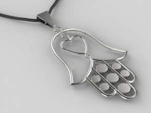 traditional moroccan necklace khmisa 3d print model 3D-Druckmodell