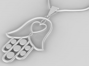 traditional moroccan necklace khmisa 3d print model 3D-Druckmodell