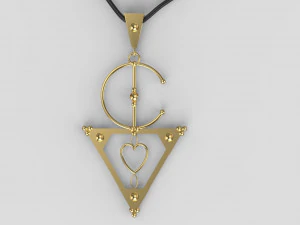 traditional moroccan amazigh necklace 3d print model 3D Print Model