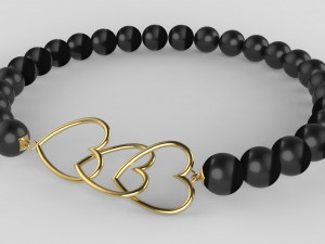 heart bracelet gold and silver 3d print model 3D Print Model