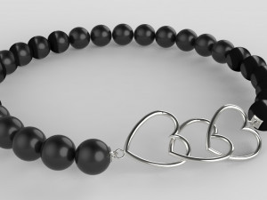 heart bracelet gold and silver 3d print model 3D Print Model