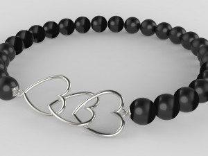 heart bracelet gold and silver 3d print model 3D Print Model