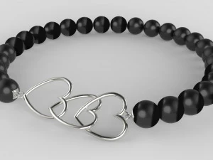 heart bracelet gold and silver 3d print model 3D Print Model
