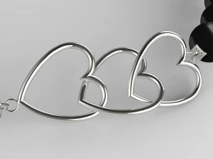 heart bracelet gold and silver 3d print model 3D Print Model