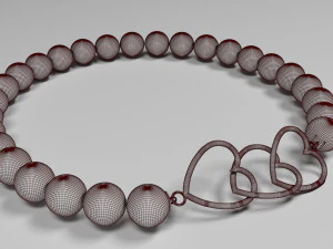 heart bracelet gold and silver 3d print model 3D Print Model