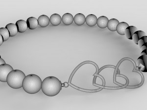 heart bracelet gold and silver 3d print model 3D Print Model
