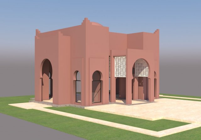 traditional moroccan house marrakech 3D Модель .c4d .max .obj .3ds .fbx .stl .blend 