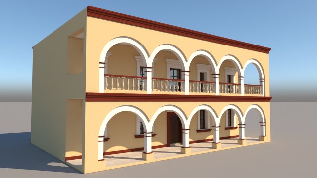mexican house 2 faces 3D-Modell .c4d .max .obj .3ds .fbx .stl .blend 