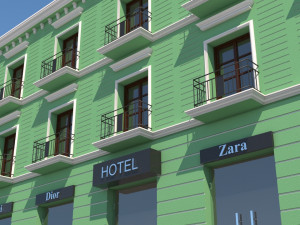 mexican hotel 2 faces 3D Model