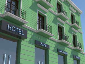 mexican hotel 2 faces 3D Model
