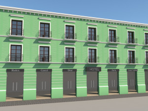 mexican hotel 2 faces 3D Model