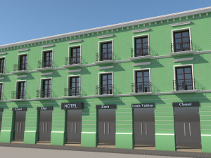 mexican hotel 2 faces 3D Model