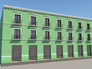 mexican hotel 2 faces 3D Model
