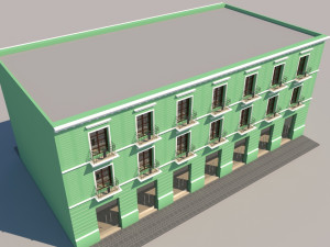 mexican hotel 2 faces 3D Model