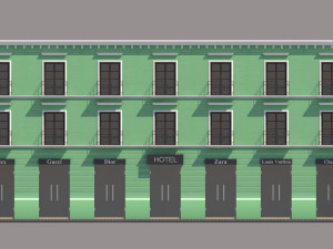 mexican hotel 2 faces 3D Model