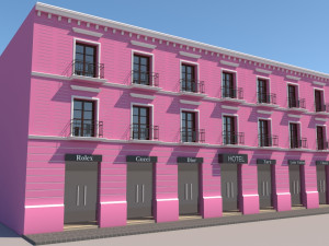 mexican hotel 2 faces 3D Model