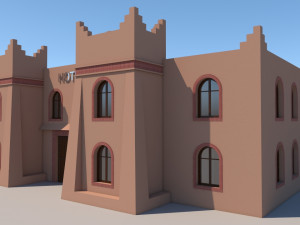 traditional moroccan hotel kasbah style 3Dモデル