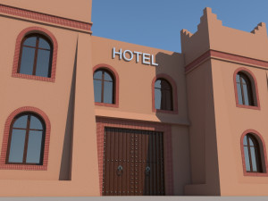 traditional moroccan hotel kasbah style 3Dモデル