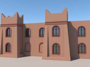 traditional moroccan hotel kasbah style 3Dモデル
